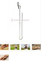 Шампур Двойной Длина - длина рабочей поверхности 35 см / общая длина 45 см