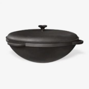 Кастрюля-казан чугунная 12 л чугунной крышкой