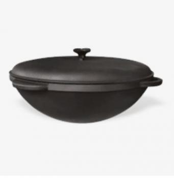 Кастрюля-казан чугунная 17 л чугунной крышкой