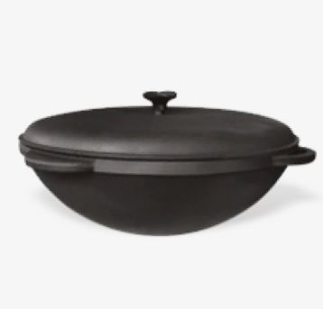 Кастрюля-казан чугунная 22 л чугунной крышкой