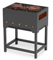 МАНГАЛ ТУРИСТ №1 С РЕШЕТКОЙ ЧУГУННОЙ "СТЕЙК" И ПОДСТАВКОЙ