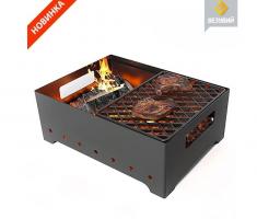 МАНГАЛ ТУРИСТ №2 С РЕШЕТКОЙ ЧУГУННОЙ "СТЕЙК"