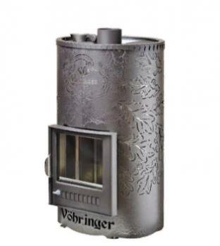 Дровяная печь для бани Ферингер Уют-18 ПФ. В кожухе дуб, без кассет.