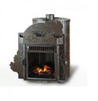 Дровяная печь для бани Ферингер Малютка До 16 м3 – Экран (Дуб) – Антик